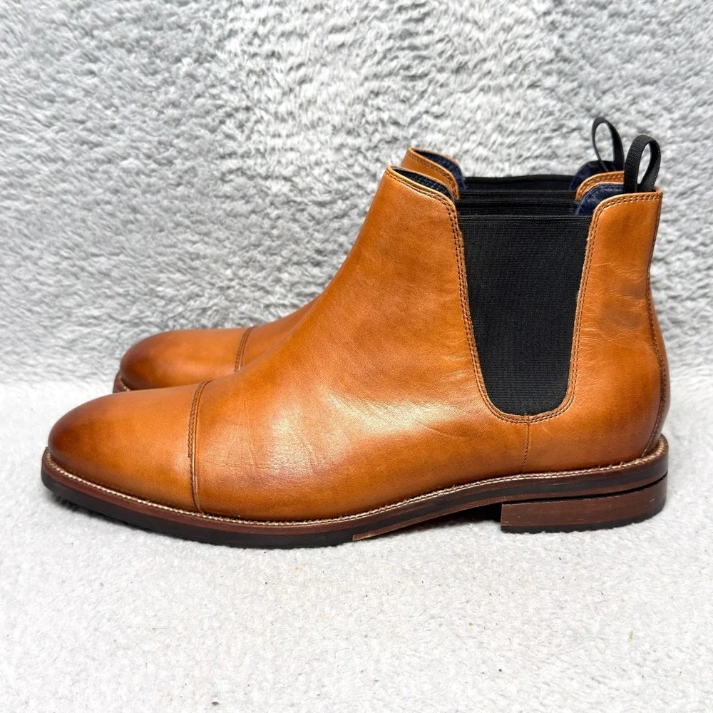 Cole Haan Wagner Grand Mens Size 11 Chelsea Boots Mesquite Leather Waterproof